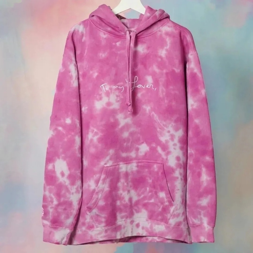 SOLD . Taylor Swift To My Lover Pink Tye Dye Hoodie